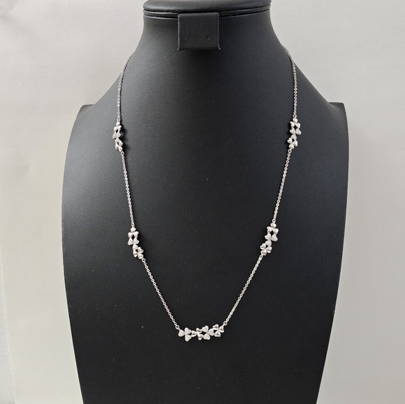 Jewelry - International Sterling Silver 925 Heart Station Necklace